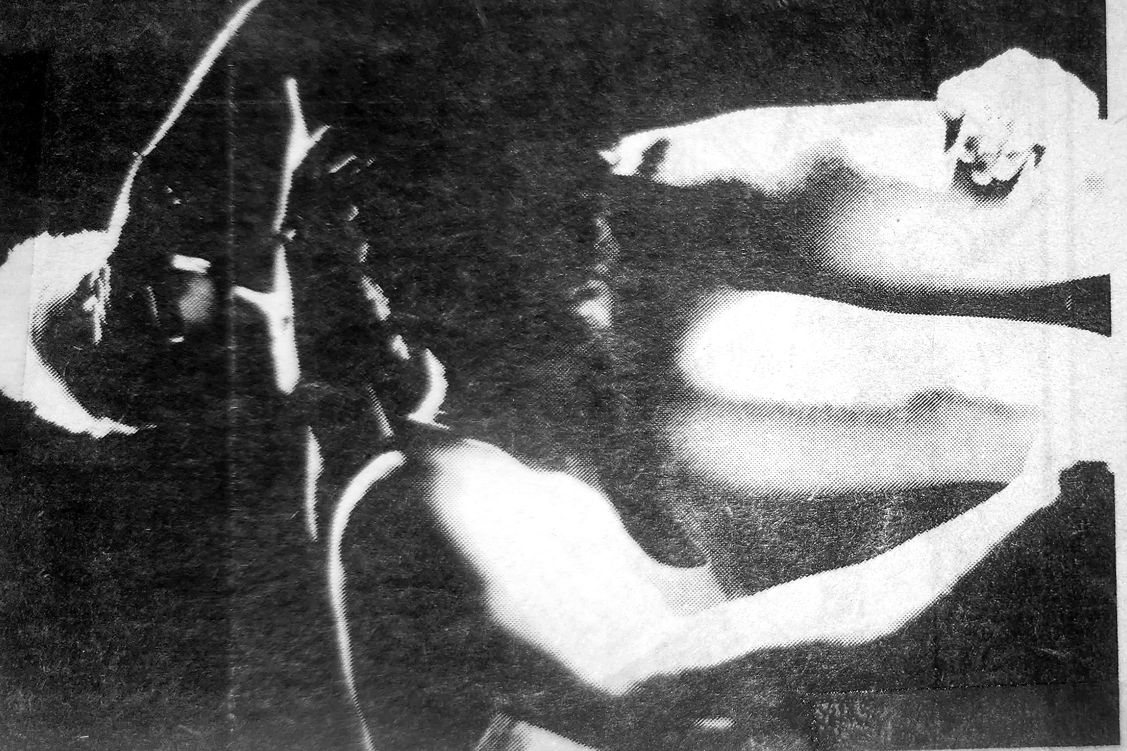Restored performance photograph from the 1985 Youth reacts newspaper article about Regardless